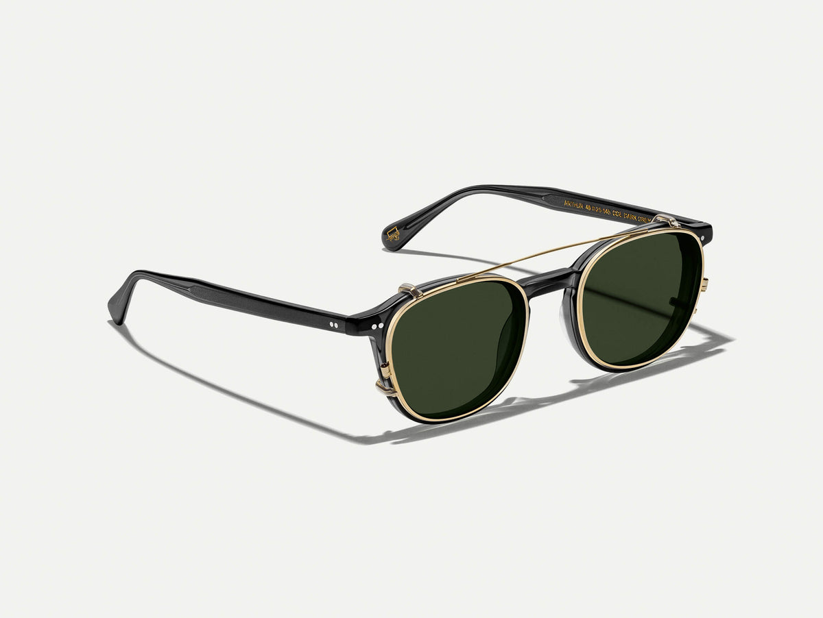 The ARTHUR CLIP  in Gold with G-15 Tinted Lenses