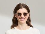 Model is wearing The BAITSIM SUN in size 48 in Flesh/Havana with G-15 Tinted Lenses