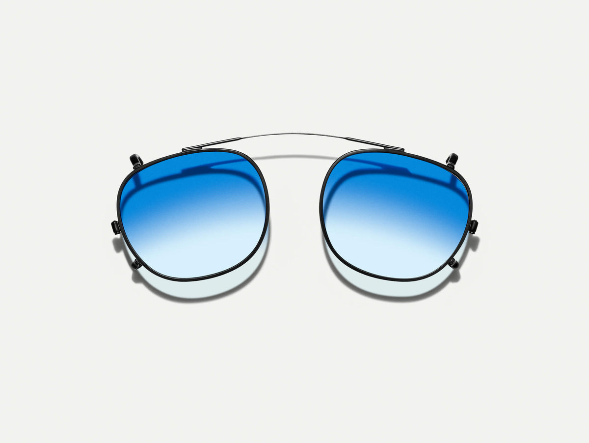 #color_broadway blue fade | The CLIPTOSH in Matte Black with Broadway Blue Fade Tinted Lenses 