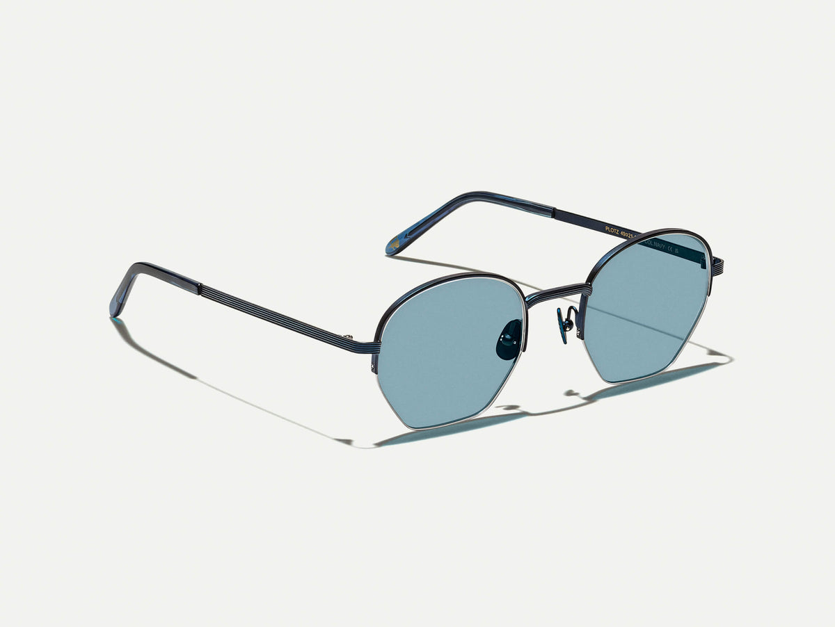 The PLOTZ SUN in Navy with Blue Tinted Lenses