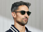Model is wearing The VANTZ SUN in Pine in size 47 with G-15 Glass Lenses